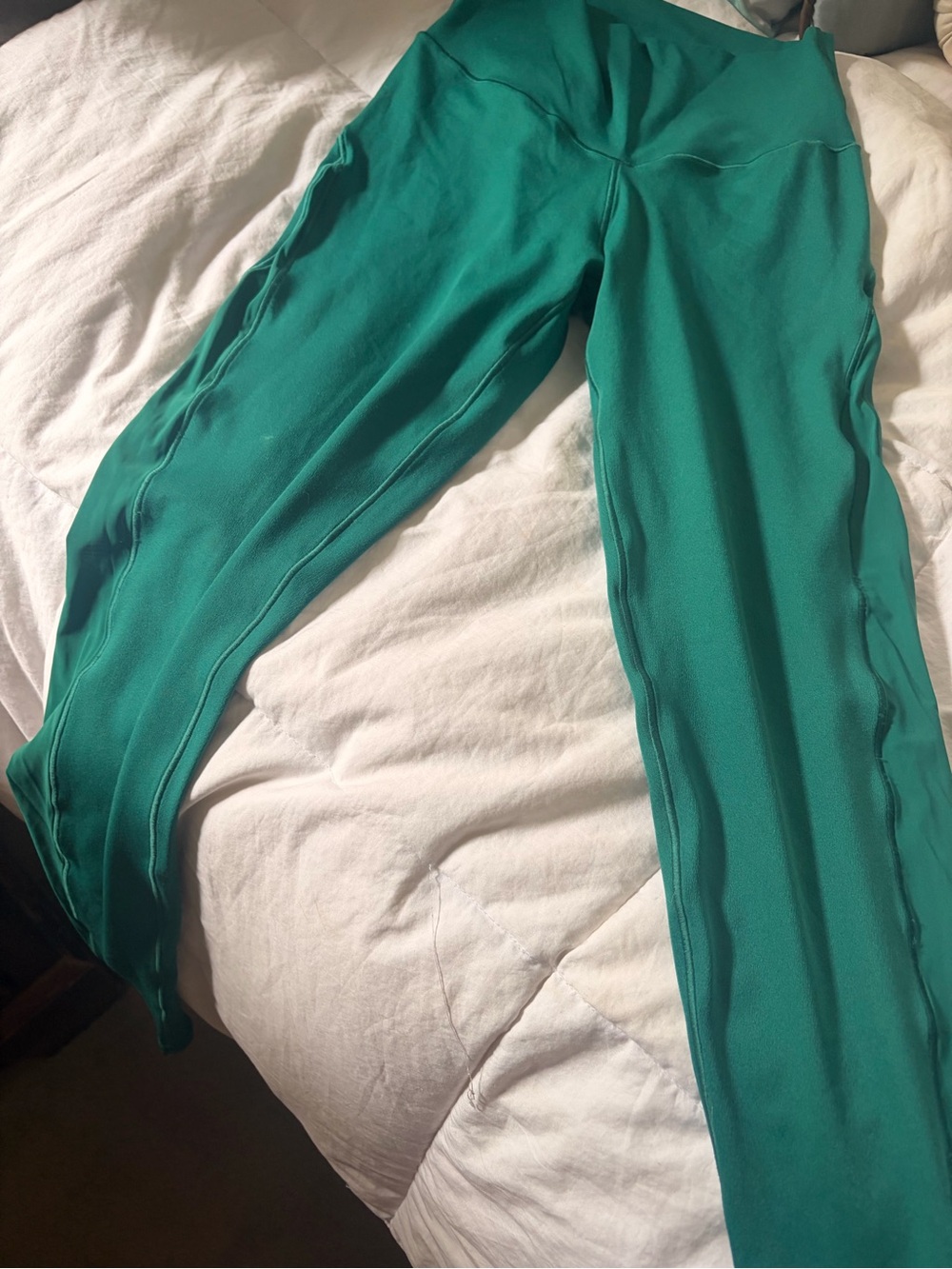 Women’s High-Waist Green Stretch Leggings
